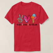 Peace Love Ice Cream T-shirt (Design voorkant)