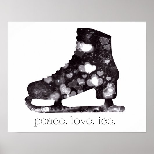 Peace Love Ice Figuur Skart van S Szczucki Poster (Voorkant)