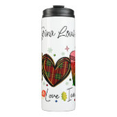 Peace Love Iced Coffee Fun Design Thermosbeker (Voorkant)