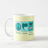 Peace Love ICU Nurse Koffiemok (Links)