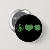Peace Love Ierse Button (Voorkant /achterkant)