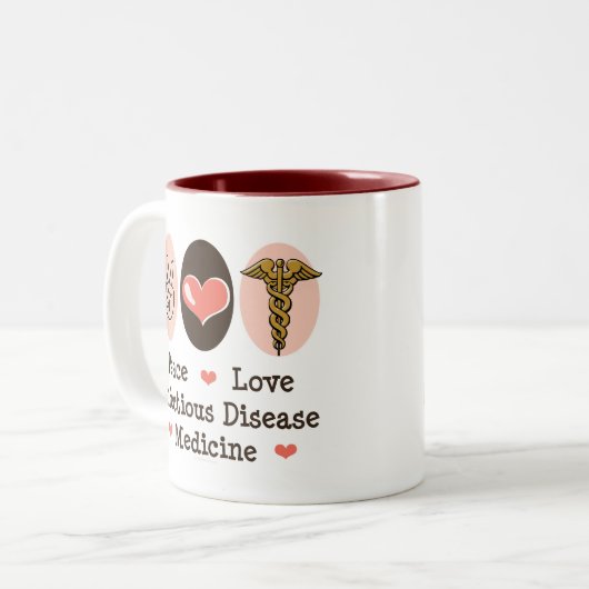 Peace Love Infectious Disease Medicinal Mok (Voorkant links)