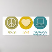 Peace Love Information Technology Poster (Voorkant)