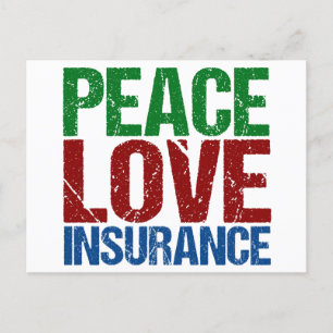 Peace Love Insurance Company Briefkaart