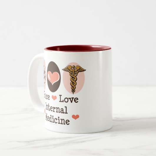 Peace Love Internal Medicine Mok (Voorkant links)