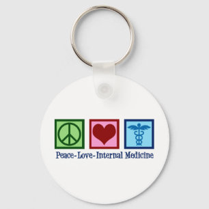 Peace Love Internal Medicine Sleutelhanger