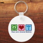 Peace Love Internal Medicine Sleutelhanger (Voorkant)