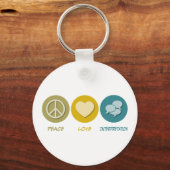 Peace Love Interpretation Sleutelhanger (Voorkant)