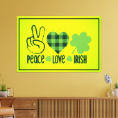 Peace Love Irish-60682 Canvas Afdruk (Insitu (Woonkamer))