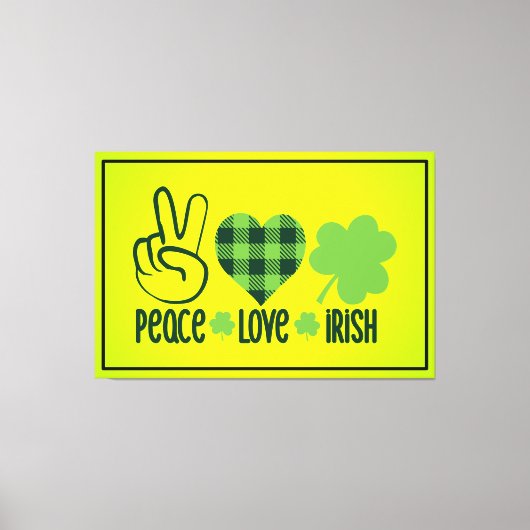 Peace Love Irish-60682 Canvas Afdruk (Voorkant)