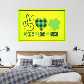 Peace Love Irish-60682 Canvas Afdruk (Insitu (Slaapkamer))