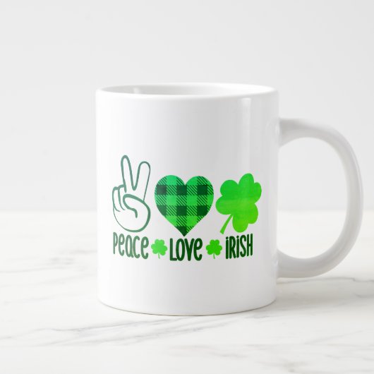 Peace Love Irish-60682 Grote Koffiekop (Rechts)