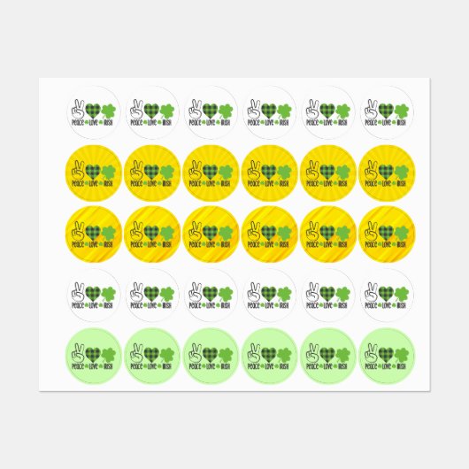 Peace Love Irish-60682 Labels (Vel)