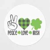 Peace Love Irish-60682 Labels (Design 1)