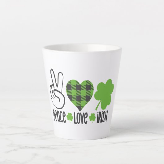 Peace Love Irish-60682 Latte Mok (Voorkant)