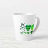 Peace Love Irish-60682 Latte Mok (Rechterhoek)
