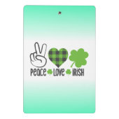 Peace Love Irish-60682 Mini Klembord (Achterkant)