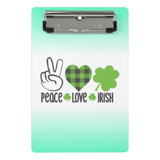 Peace Love Irish-60682 Mini Klembord (Voorkant)
