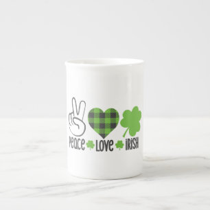 Peace Love Irish-60682 Porselein Kop