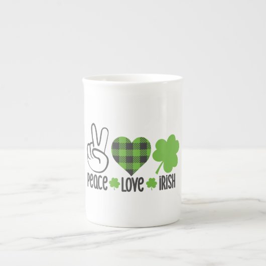 Peace Love Irish-60682 Porselein Kop (Voorkant)