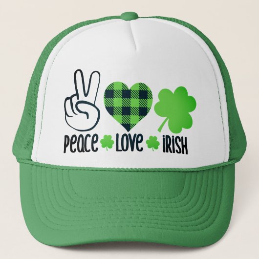 Peace Love Irish-60682 Trucker Pet (Voorkant)