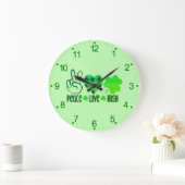Peace Love Irish-66677 Grote Klok (Huis)