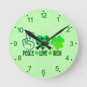 Peace Love Irish-66677 Ronde Klok (Voorkant)