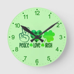 Peace Love Irish-66677 Ronde Klok