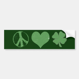 Peace Love Irish Bumpersticker