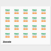 Peace Love Irish Ronde Sticker (Vel)