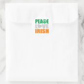 Peace Love Irish Ronde Sticker (Tas)