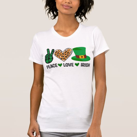 Peace Love Ish St. Patrick's Day T-shirt (Voorkant)