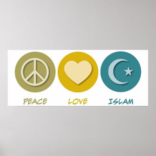 Peace Love Islam Poster (Voorkant)