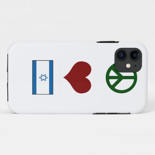 Peace Love Israel Case-Mate iPhone Case (Achterkant (horizontaal))