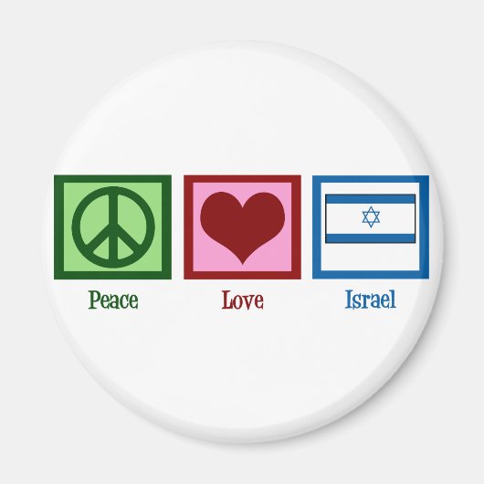 Peace Love Israel Magneet (Voorkant)