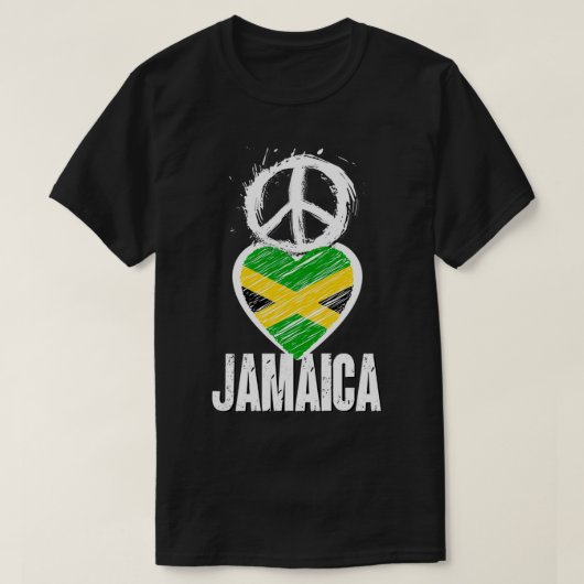 Peace Love Jamaica T-shirt (Design voorkant)