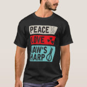 Peace Love Jaw's Harp Lamellophone Instrument Murc T-shirt (Voorkant)