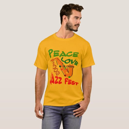 Peace Love Jazz Fest 08 T-shirt (Voorkant volledig)