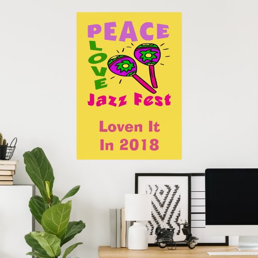 Peace Love Jazz Fest 2018 Poster (Thuiskantoor)