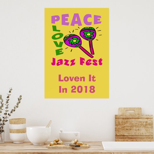 Peace Love Jazz Fest 2018 Poster (Keuken)