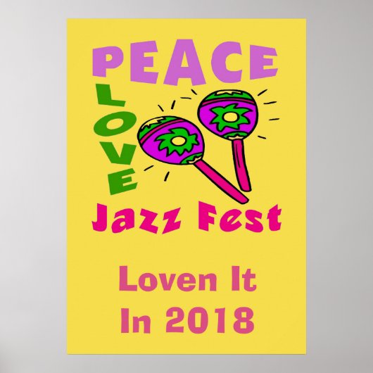 Peace Love Jazz Fest 2018 Poster (Voorkant)