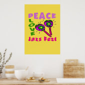 Peace Love Jazz Fest Poster (Keuken)