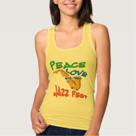Peace Love Jazz Fest Sax Tanktop