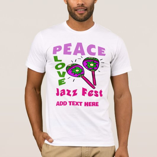 Peace Love Jazz Fest T-shirt (Voorkant)
