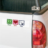 Peace Love Jazz Music Saxophone Bumpersticker (Op Truck)