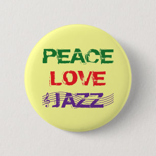 PEACE LOVE JAZZ RONDE BUTTON 5,7 CM
