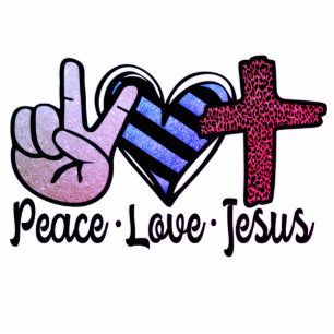 Peace Love Jesus magnet Fotobeeldje Magneet