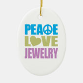 Peace Love Jewelry Keramisch Ornament (Voorkant)
