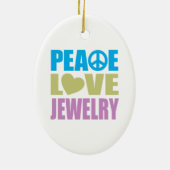 Peace Love Jewelry Keramisch Ornament (Achterkant)