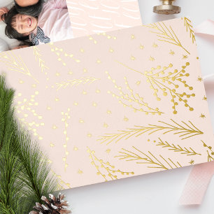 PEACE LOVE JOE kersttangen foto Terug Folie Feestdagenkaart